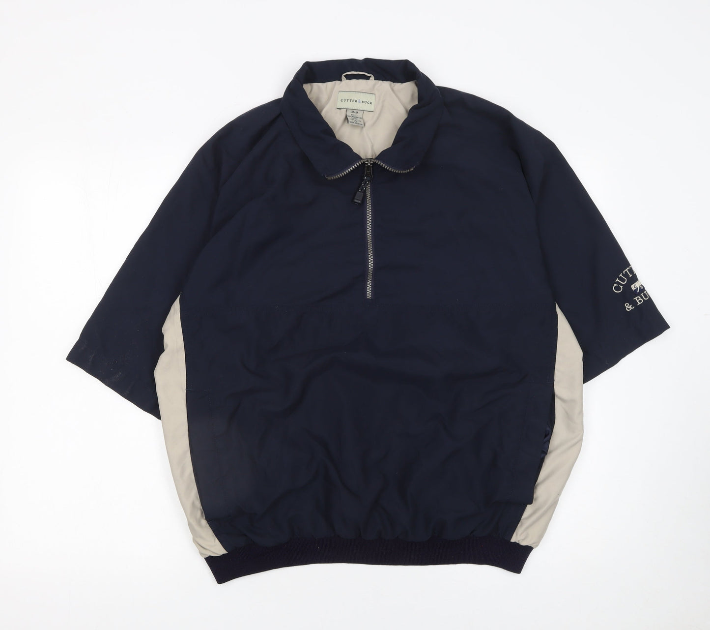 Cutter & Buck Men's Blue M 1/2 Zip Collared Golf Sweatshirt