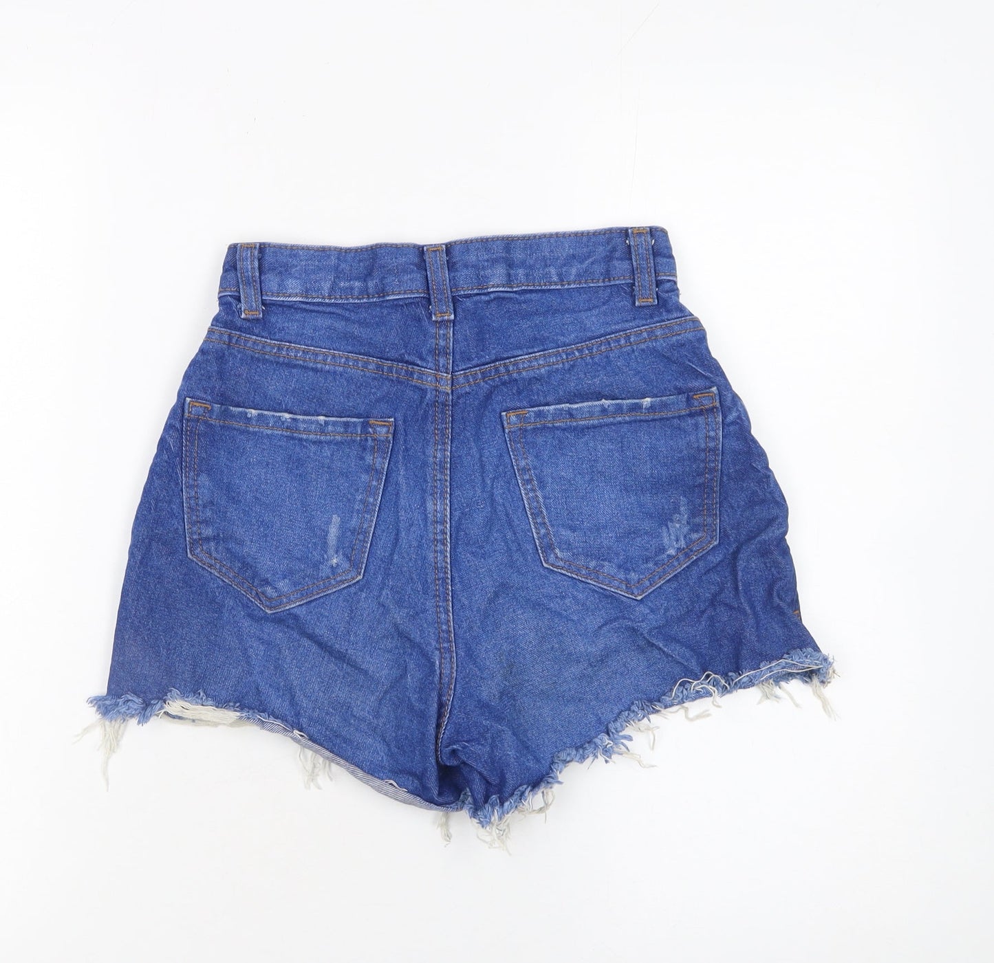 Denim Co Women's Blue High Rise Cut-Off Denim Shorts Size 4