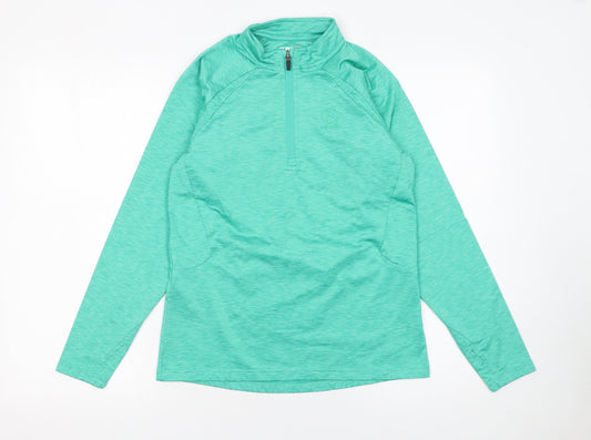 O'Neills Boys Green 13 Years 1/4 Zip Sports Sweatshirt