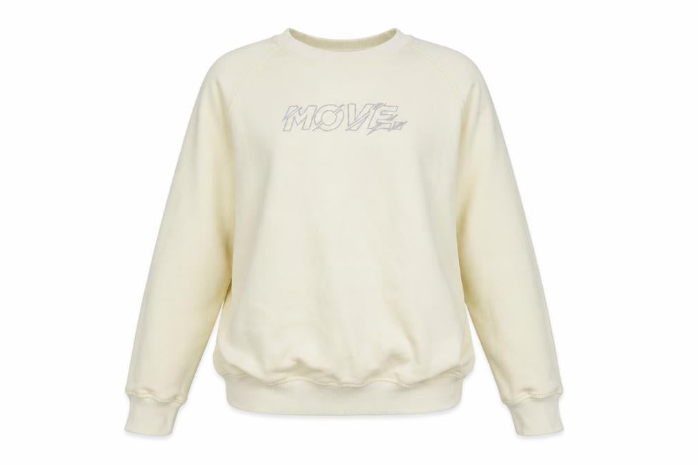 MOVE Never Ordinary Beige Oversized Fit Women's Sweatshirt Medium