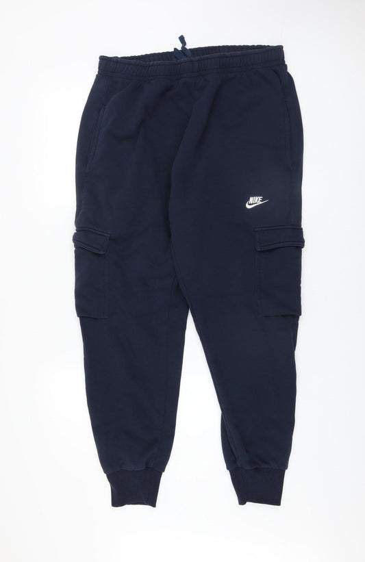 Nike Men's Blue 2XL Jogger Fleece Activewear Trousers