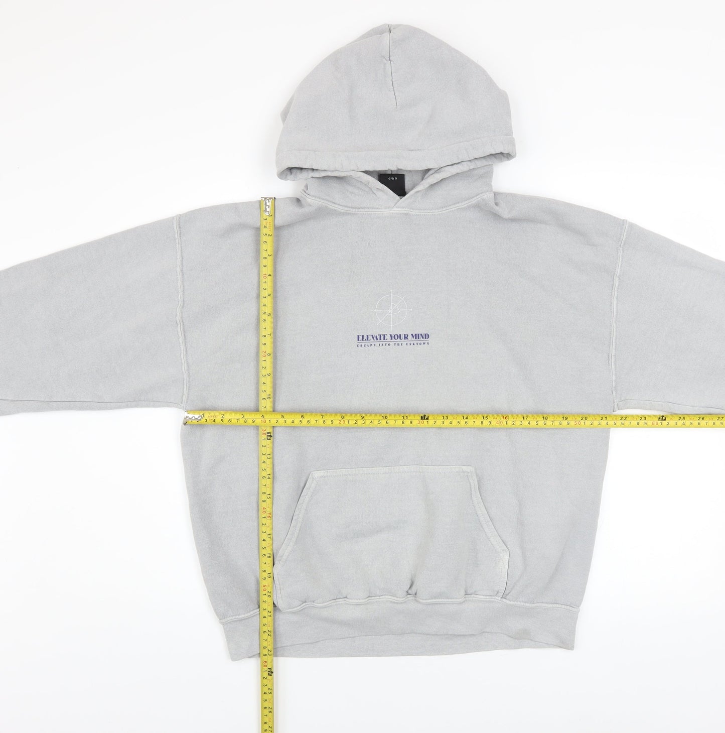 Urban Outfitters Men's Grey Relaxed Fit Space Graphic Pullover Hoodie S