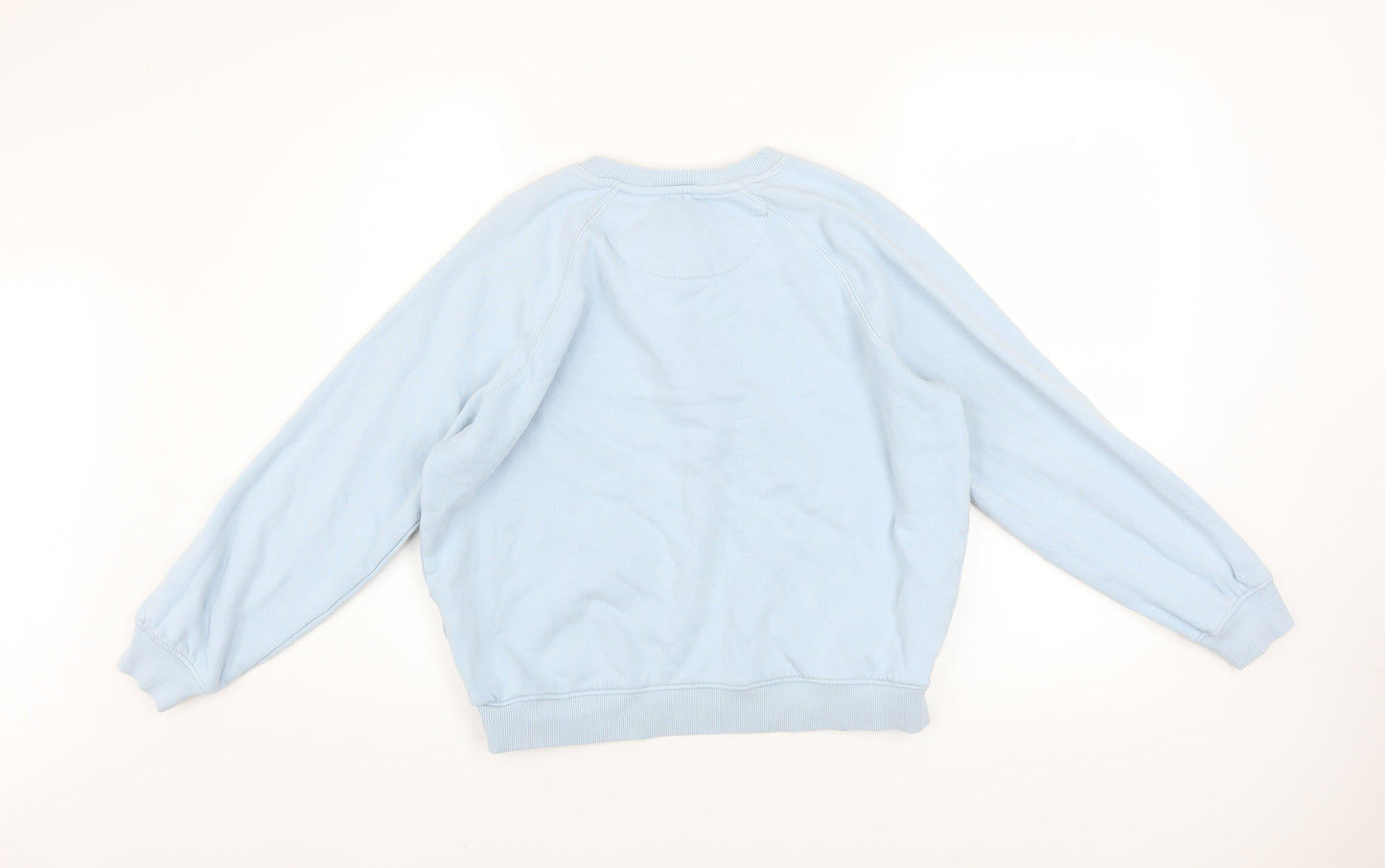 Crew Clothing Company Women Blue Henley Sweatshirt Size 6 Cotton