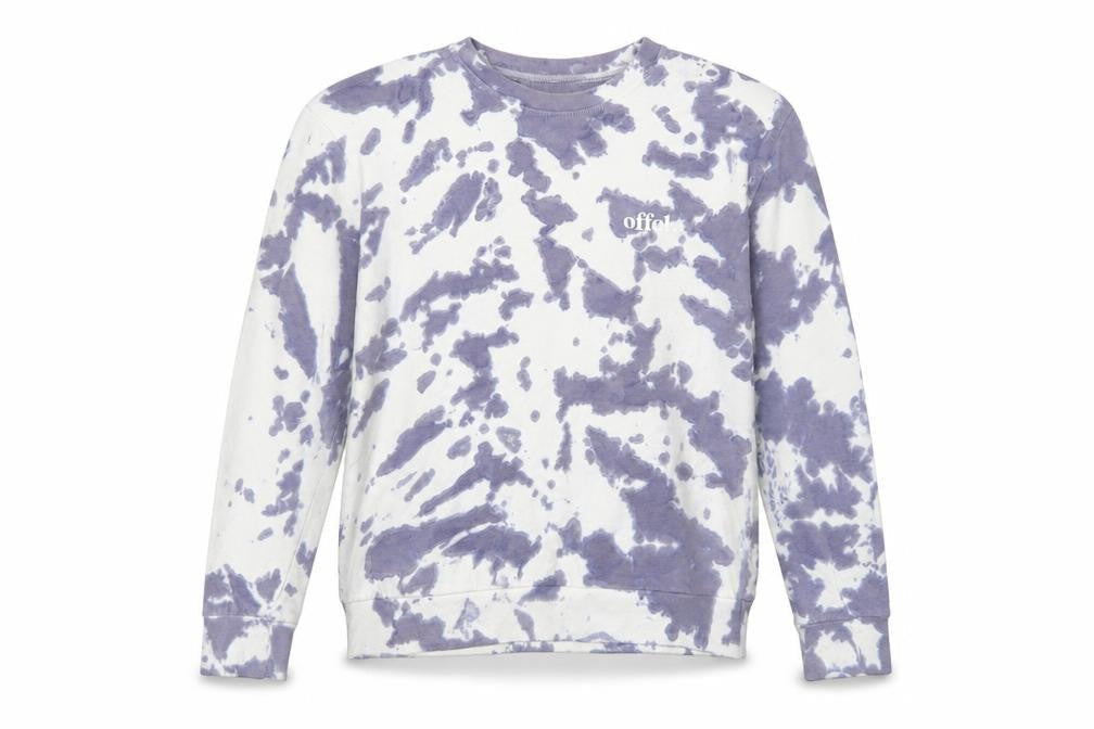 Front view of boohooMAN Men's Multicoloured Tie-Dye Pullover Sweatshirt M
