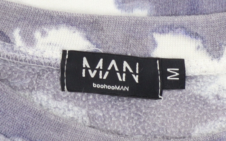 boohooMAN Men's Multicoloured Tie-Dye Pullover Sweatshirt M
