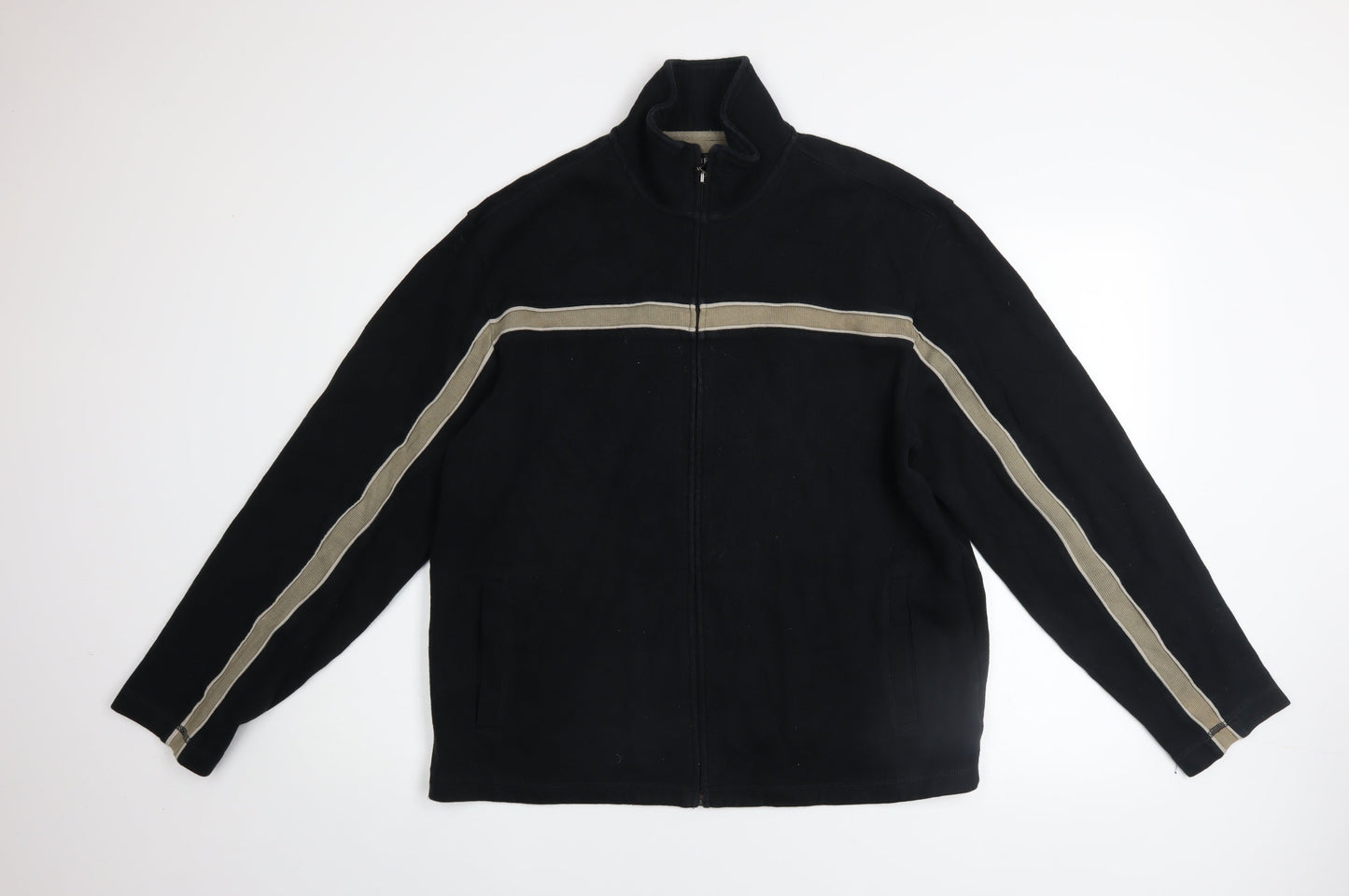 Next Men's Black Cotton Full Zip Collared Casual Jacket Size L