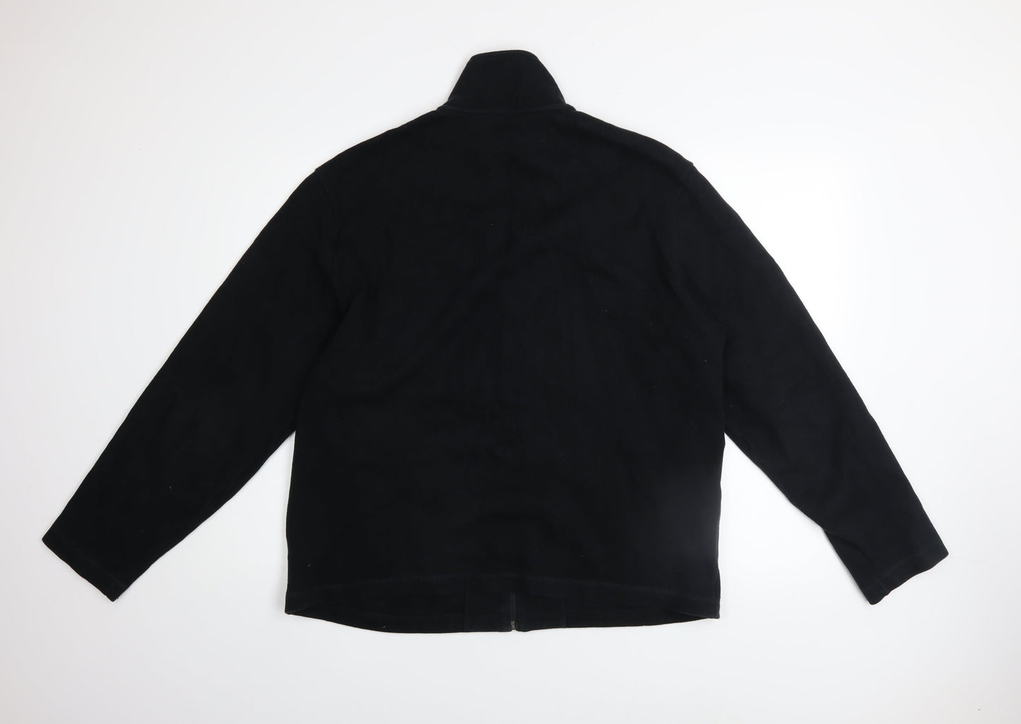 Next Men's Black Cotton Full Zip Collared Casual Jacket Size L