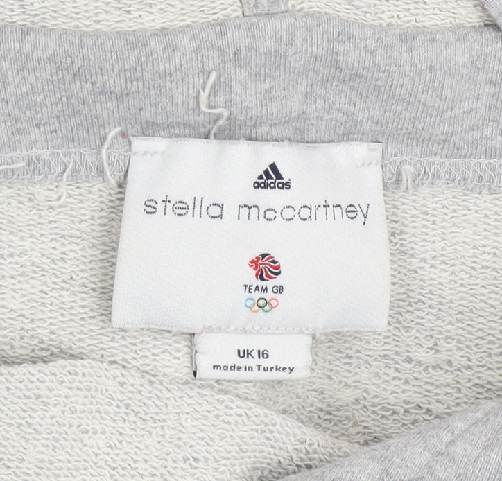 Adidas Stella McCartney Team GB Grey Sequin Hoodie Womens 16