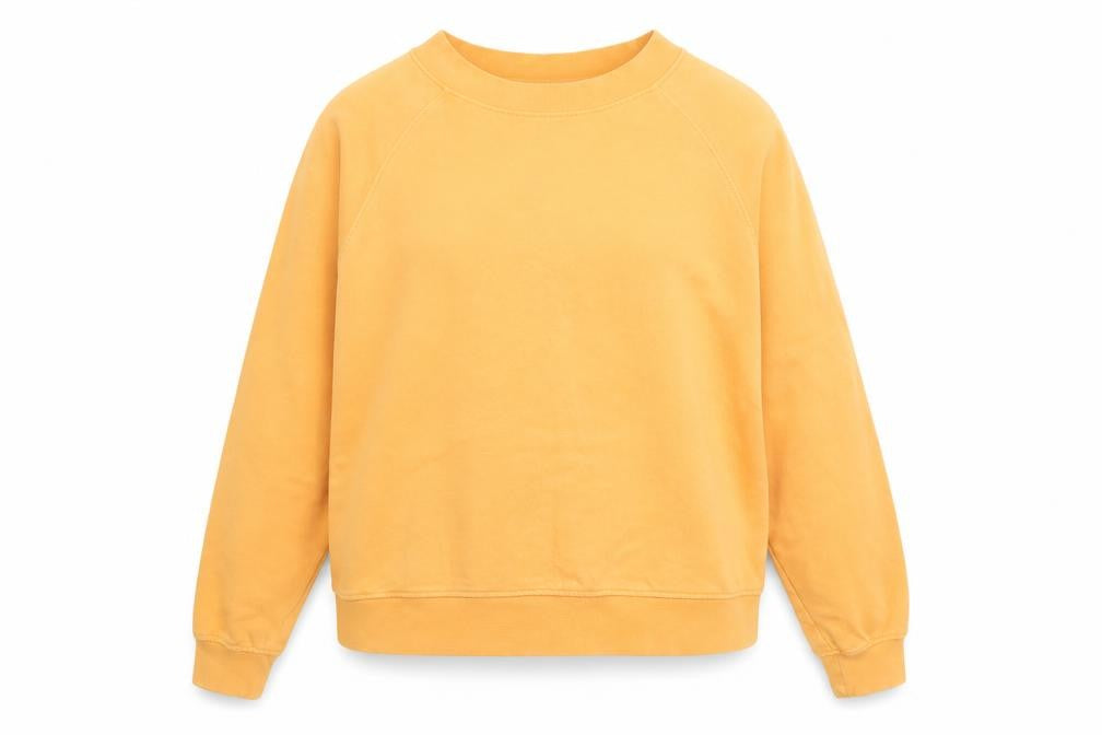 ONLY Life Women's Yellow Crew Neck Pullover Sweatshirt Size L