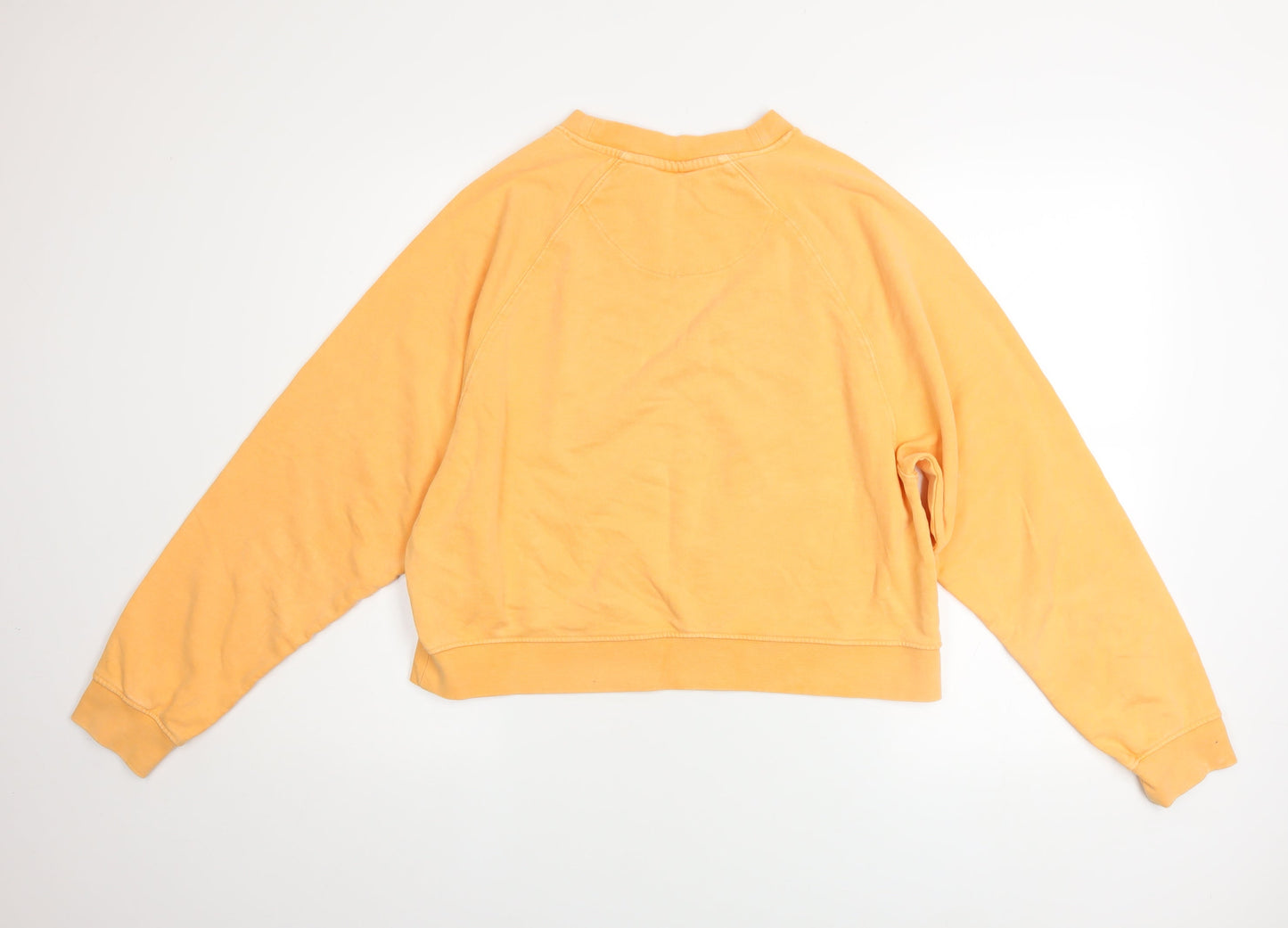 ONLY Life Women's Yellow Crew Neck Pullover Sweatshirt Size L