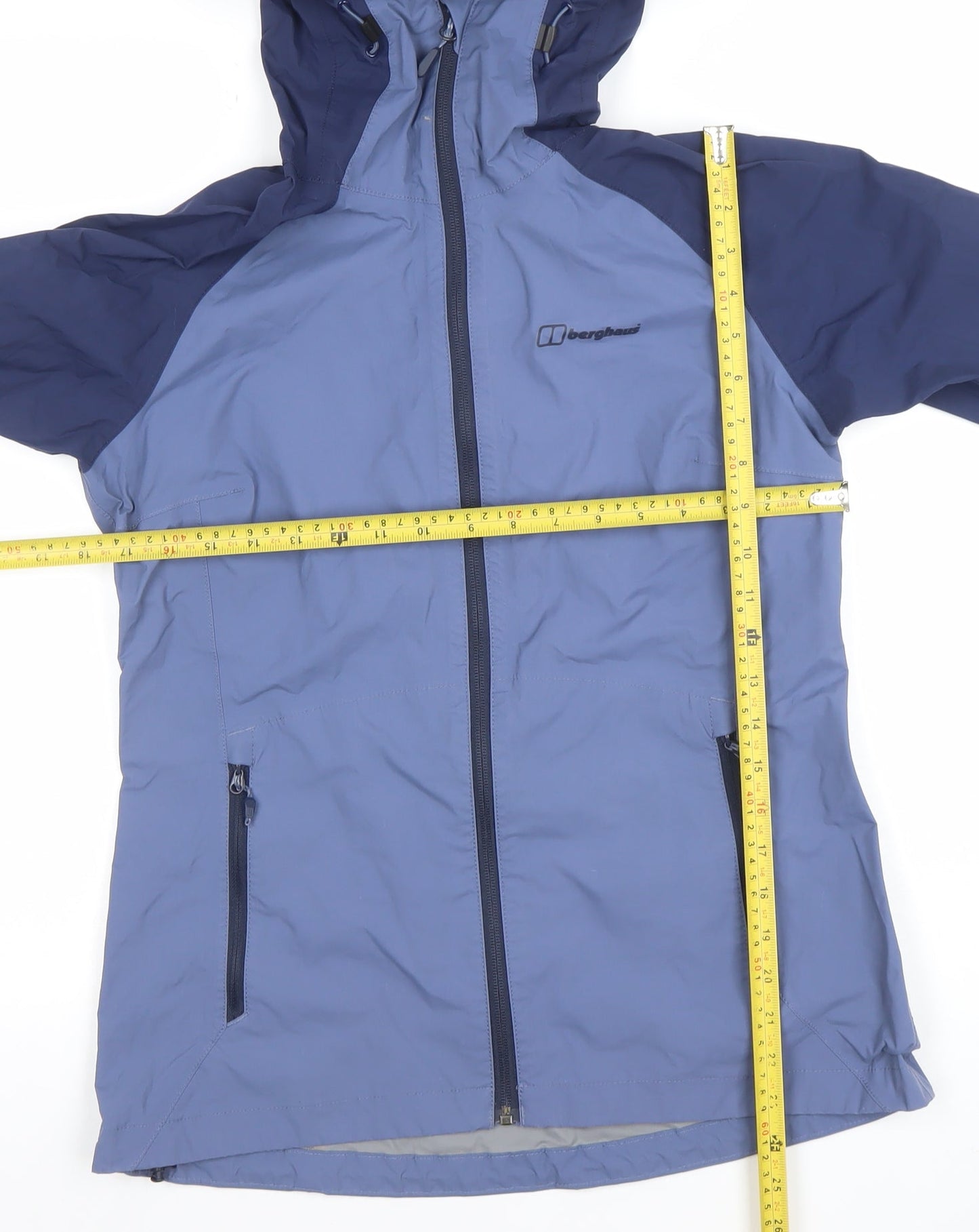 Berghaus Women's Blue Waterproof Hooded Rain Jacket Size 10