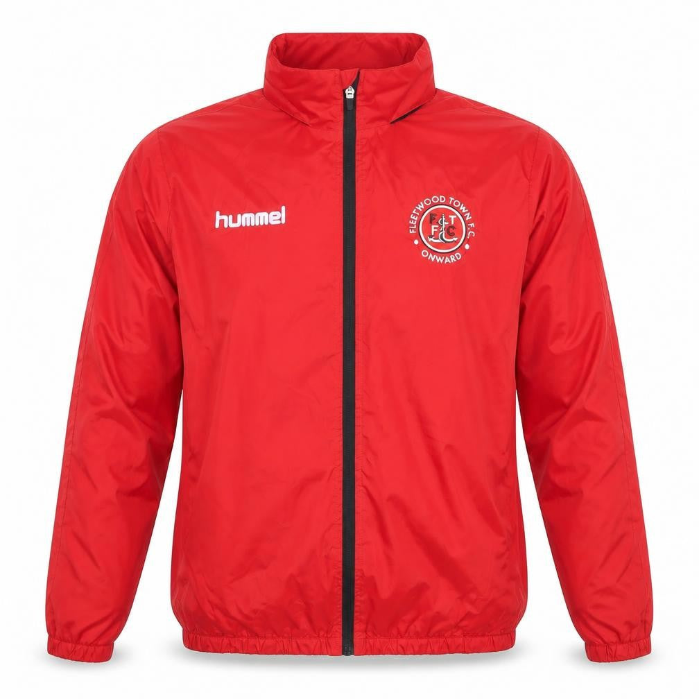 Hummel Men's Red L Windbreaker Sports Jacket Fleetwood Town