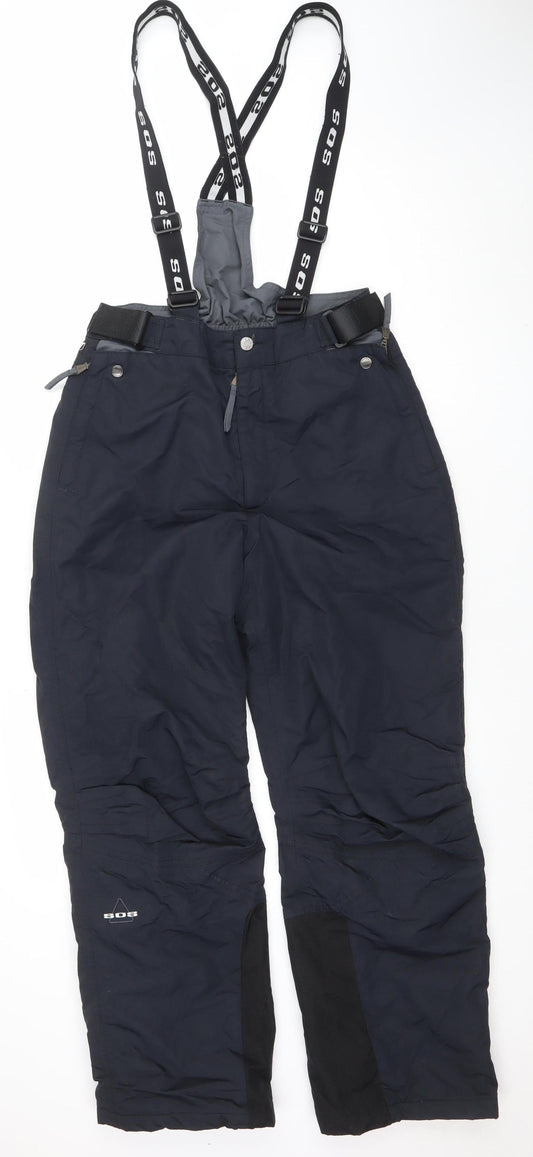 SOS Sportswear Men's Black M Insulated Waterproof Snow Pants