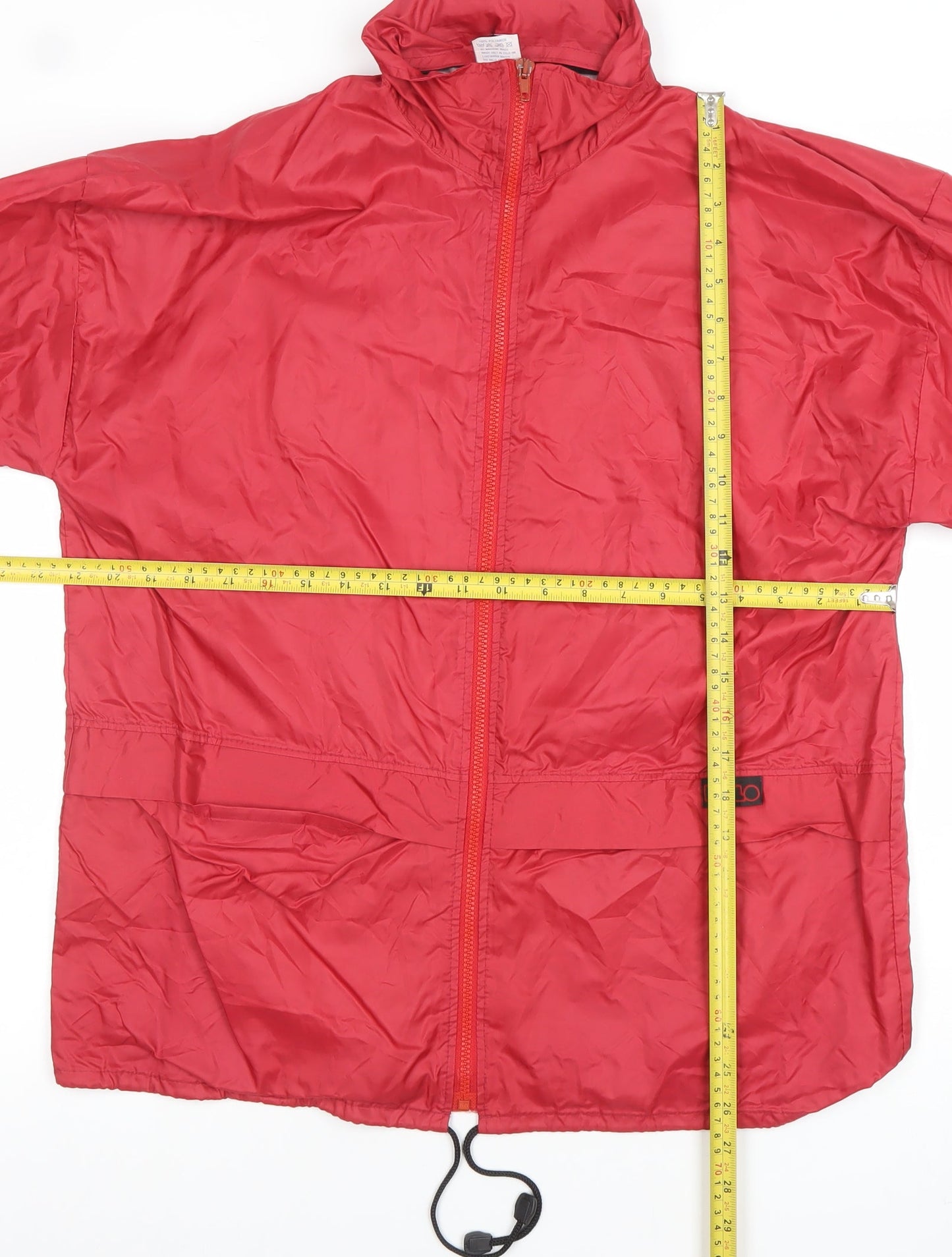 Polo Women Red Windbreaker Jacket M Lightweight Full Zip