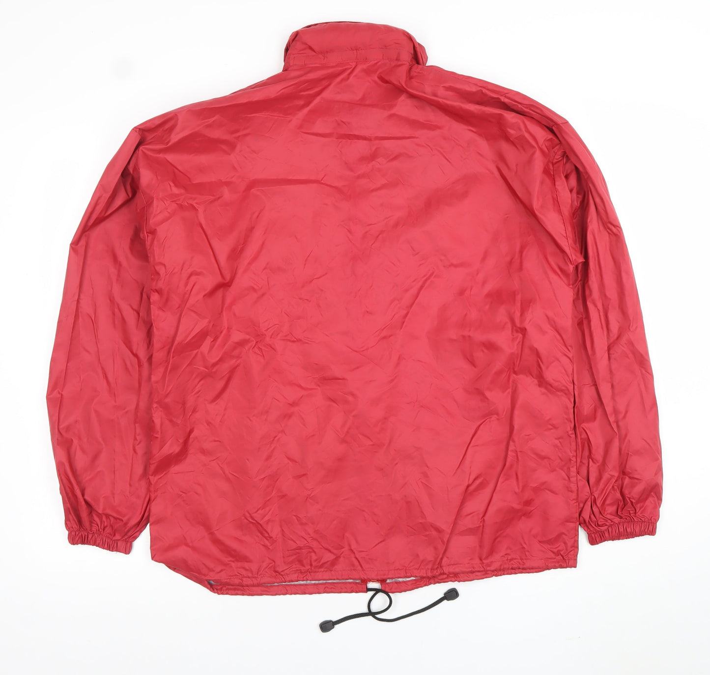 Polo Women Red Windbreaker Jacket M Lightweight Full Zip