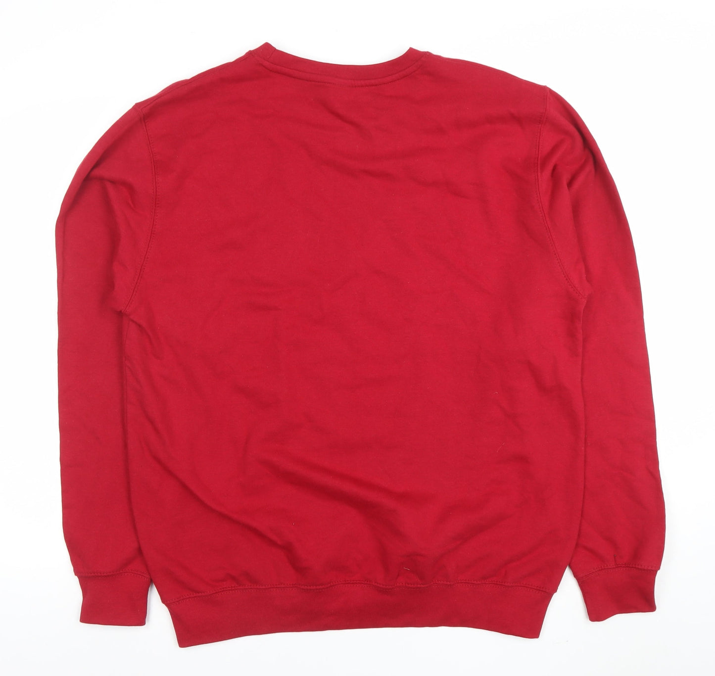 JustHoods Women Red Merry Cactus Cotton Sweatshirt L