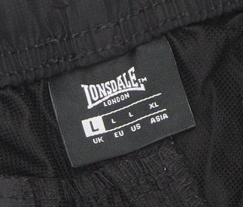 Lonsdale Men's Black L Jogger Trousers Lightweight Activewear