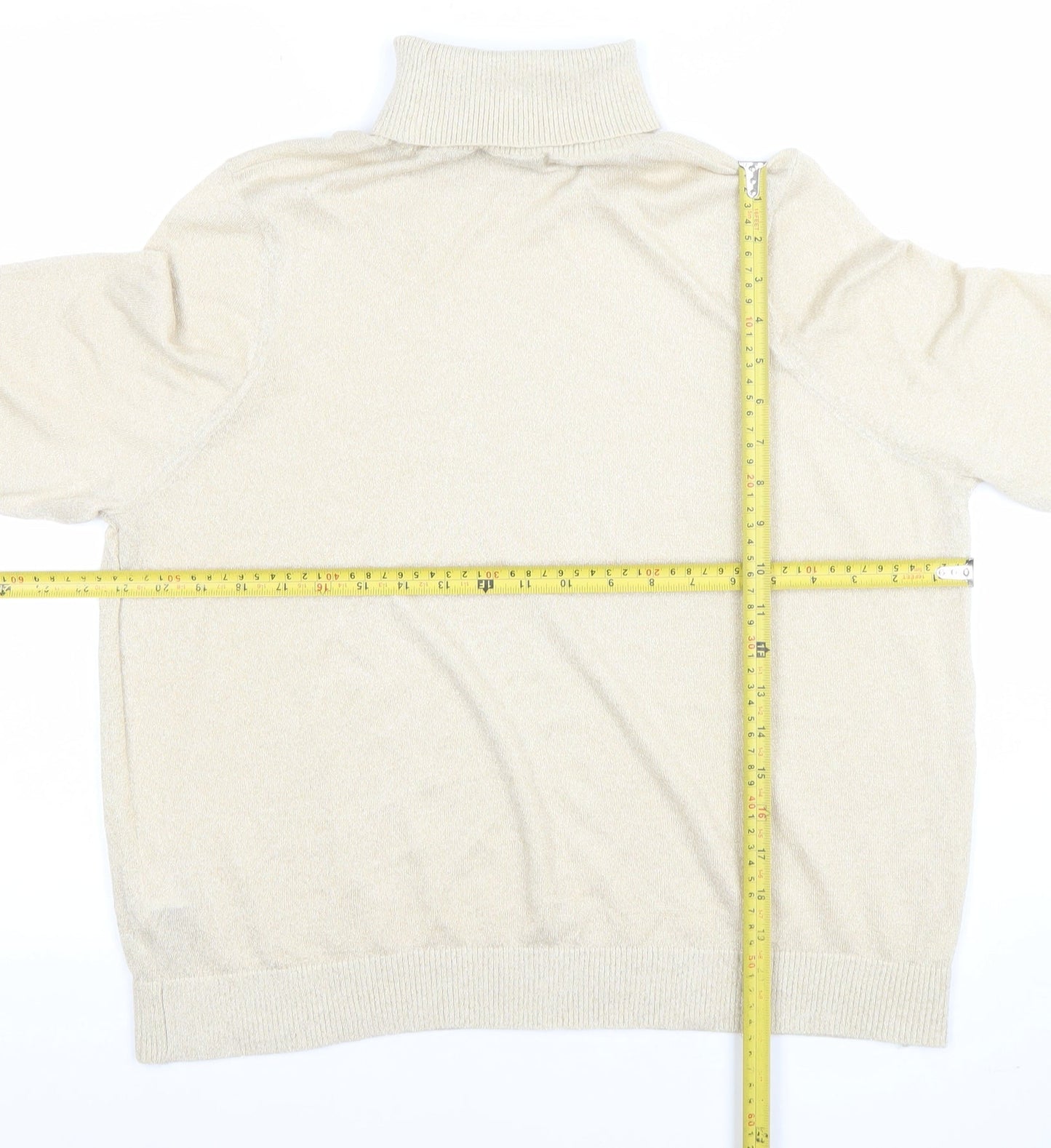 Marks and Spencer Women’s Beige Roll Neck Knit Top Size L