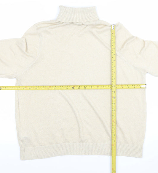 Marks and Spencer Women’s Beige Roll Neck Knit Top Size L