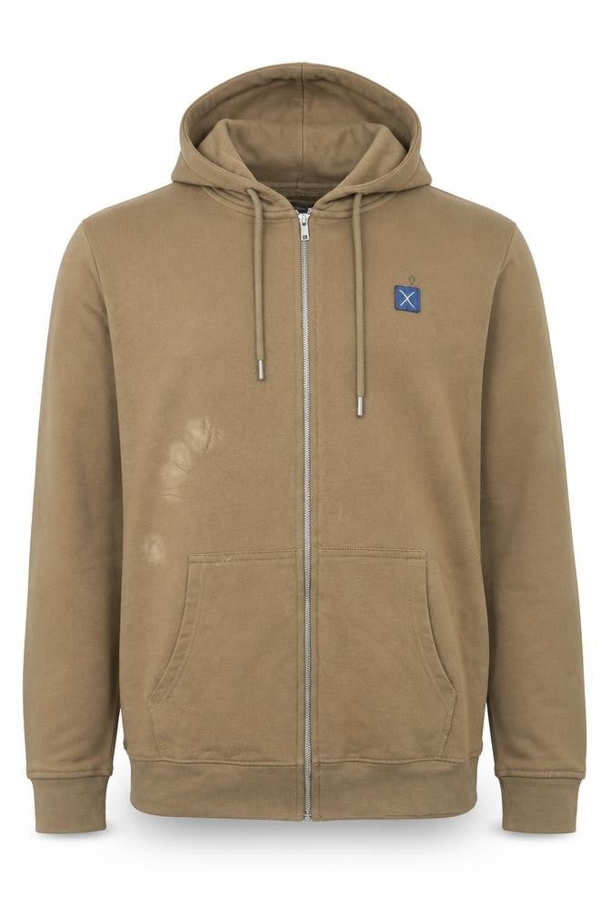 Clean Cut Copenhagen Men's Brown Full Zip Hoodie XL Cotton Blend