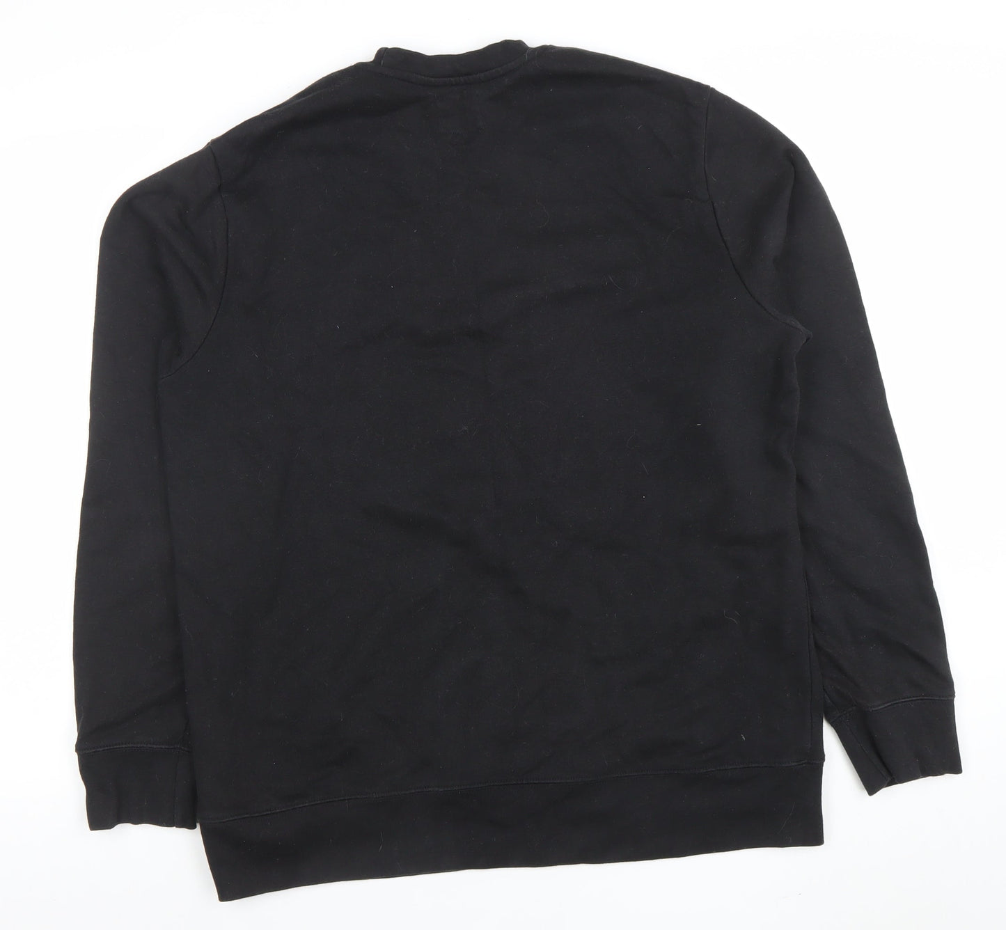 Champion Men's Black Large Crew Neck Sweatshirt Pullover Logo