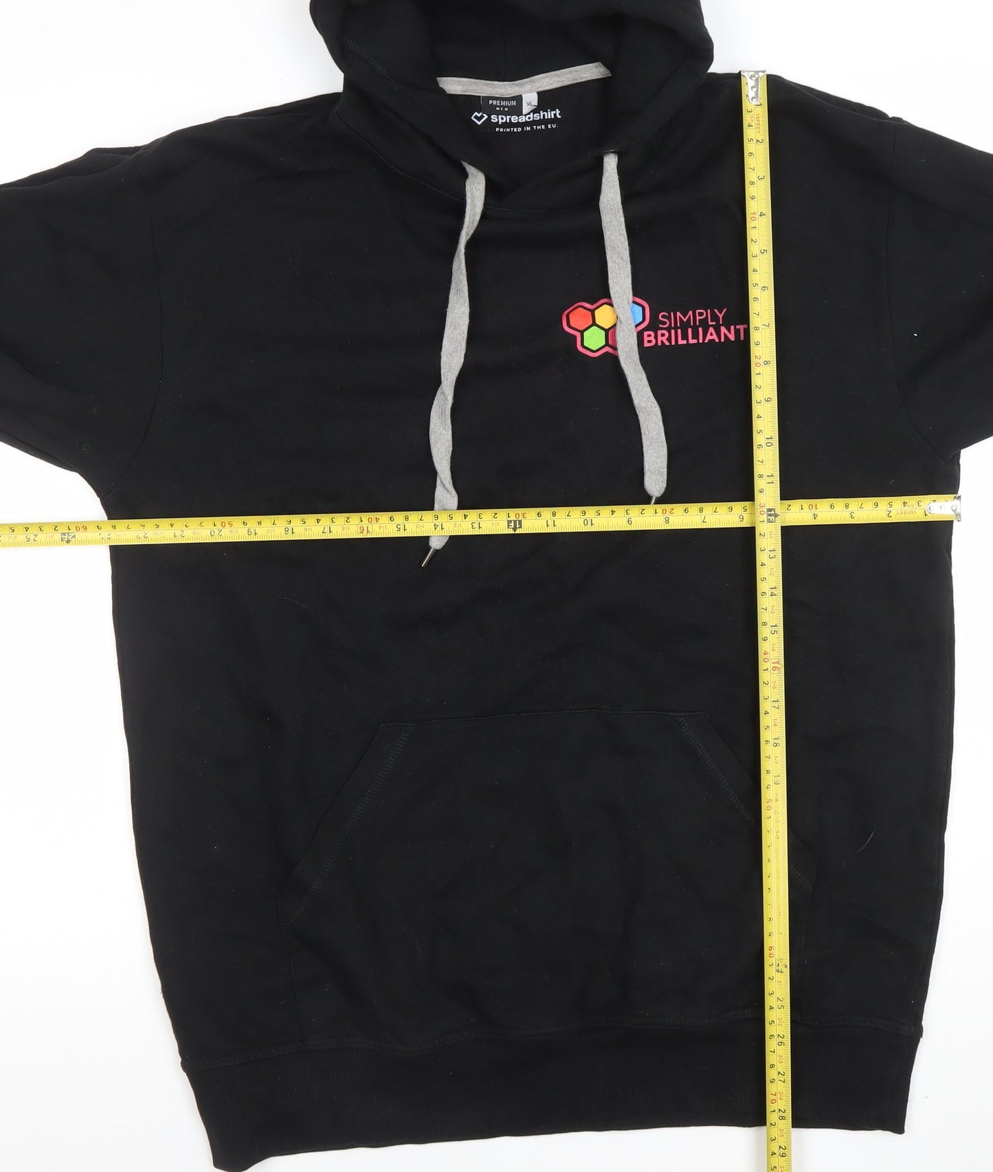 Spreadshirt Men’s Black XL Pullover Hoodie Simply Brilliant Design