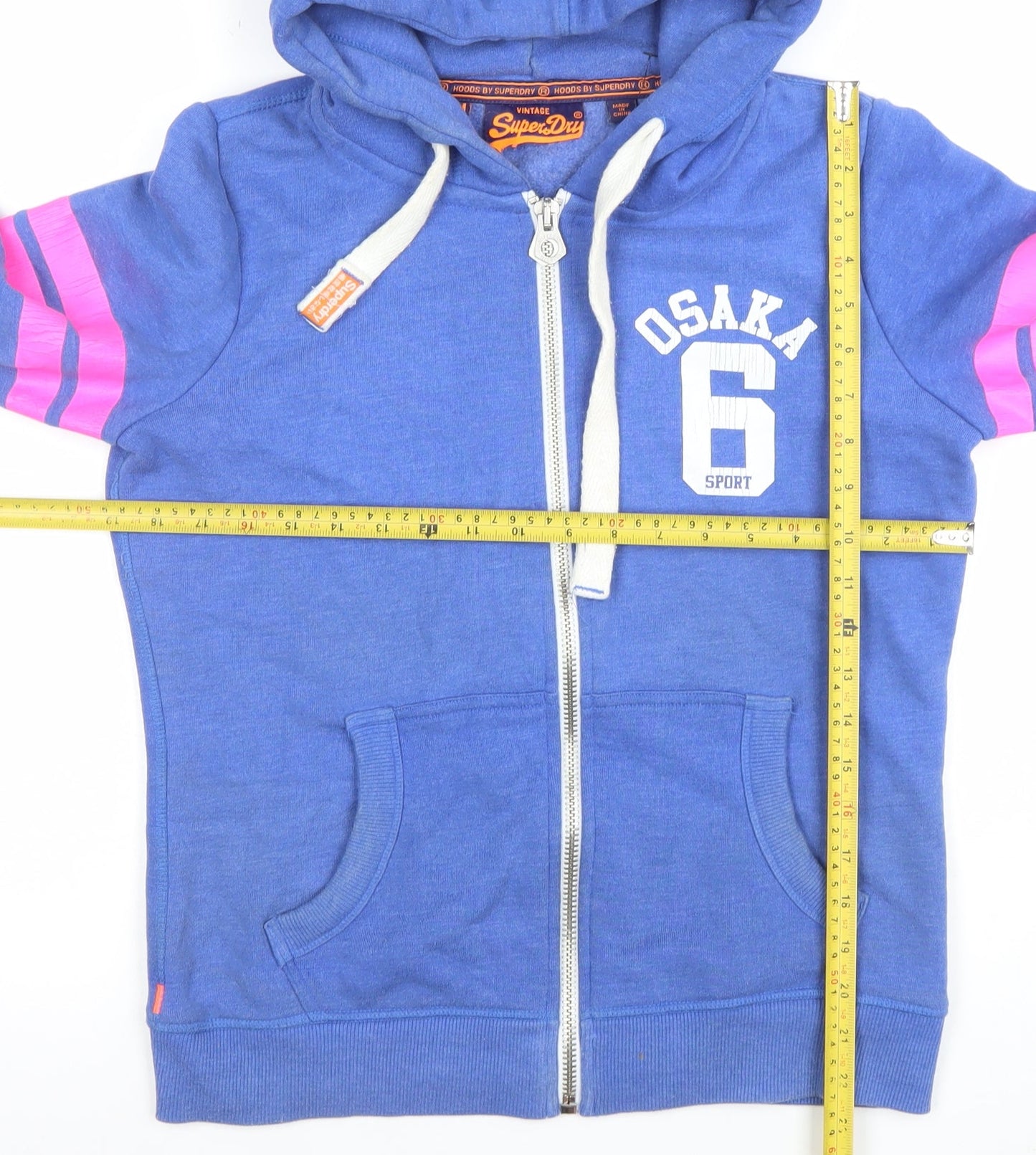 Superdry Women's Blue Osaka 6 Full Zip Hoodie Size M