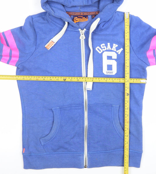 Superdry Women's Blue Osaka 6 Full Zip Hoodie Size M