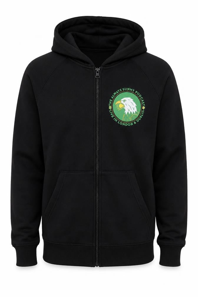 AS Colour Men's Black Full Zip Hoodie Small Graphic 2023 Live Print