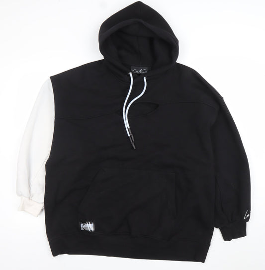 The Couture Club Women's Black & White Pullover Hoodie UK 10