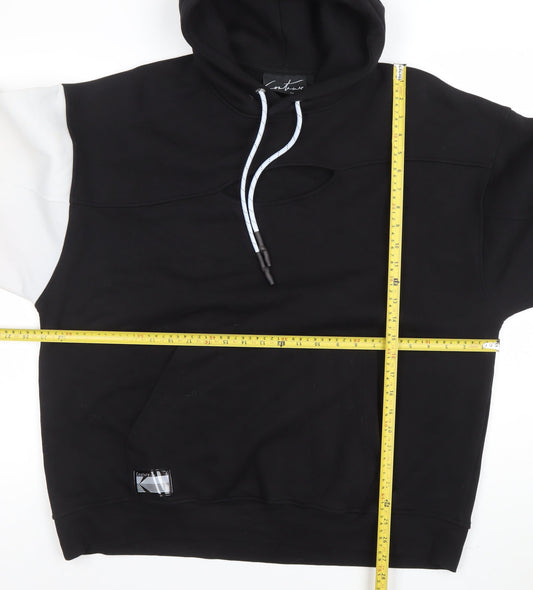 The Couture Club Women's Black & White Pullover Hoodie UK 10