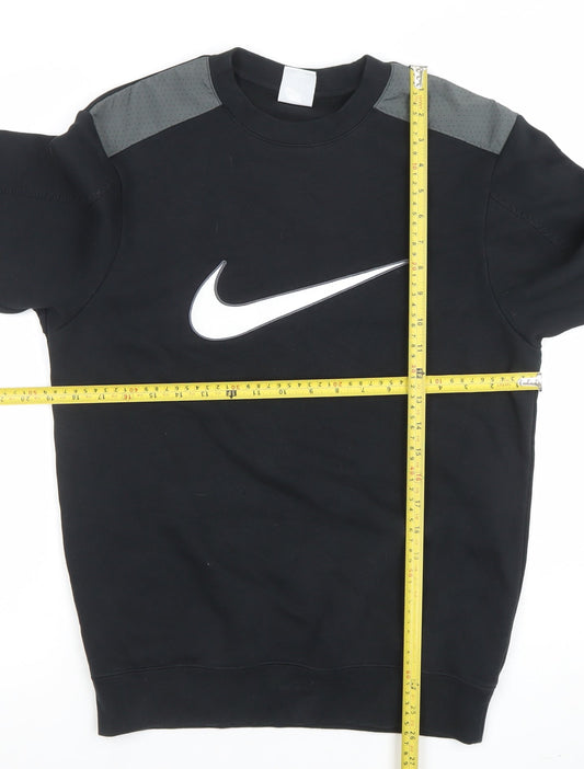 Nike Men's Black XS Crew Neck Pullover Sweatshirt with Logo