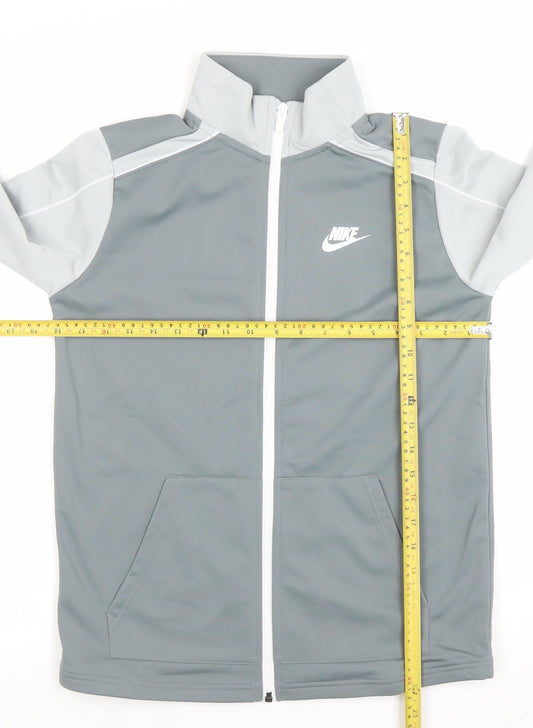 Nike Boys Grey Full Zip Hoodie Jacket XL 158-170cm Polyester Blend
