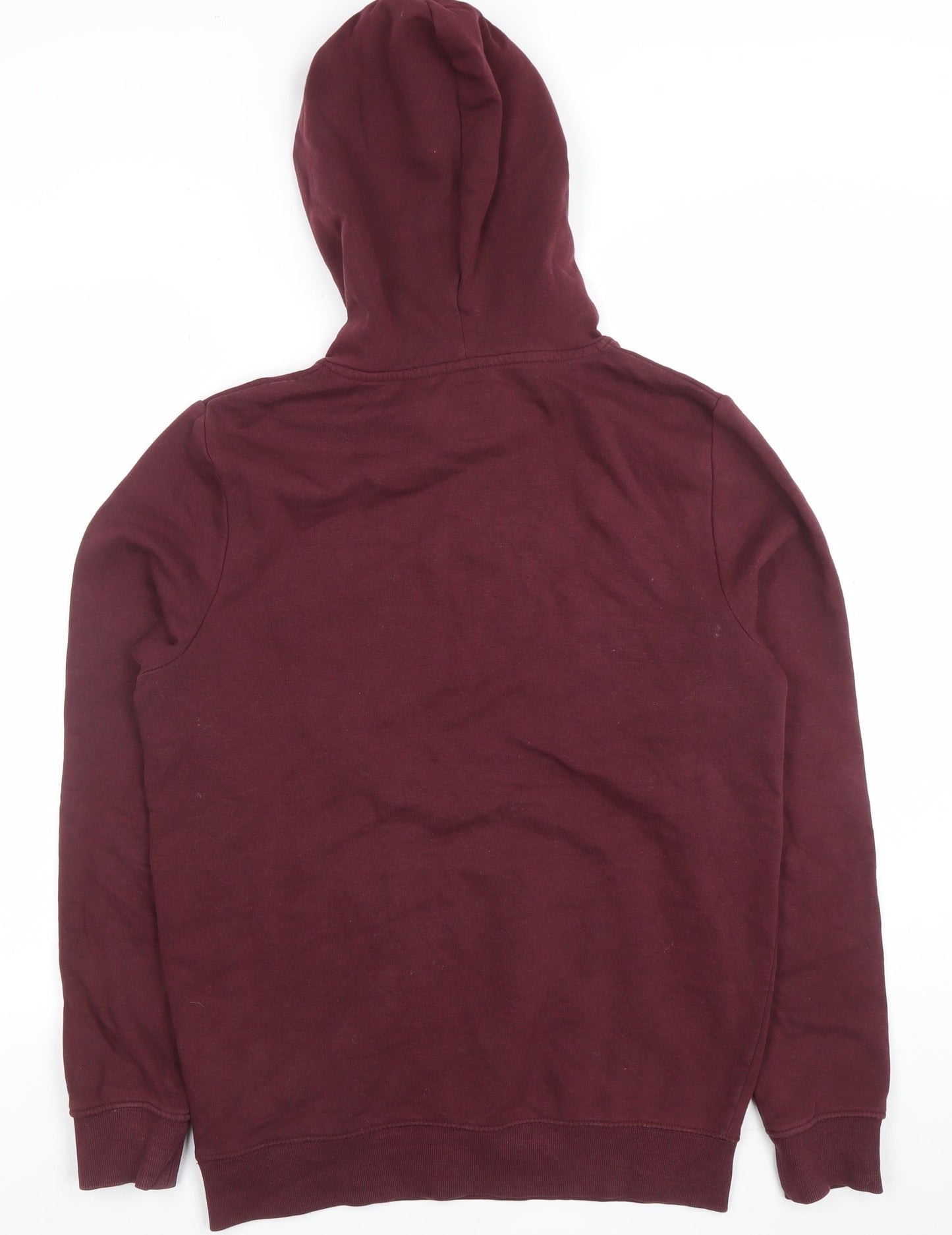 New Look Men’s Red Pullover Hoodie Size S Regular Fit Fleece