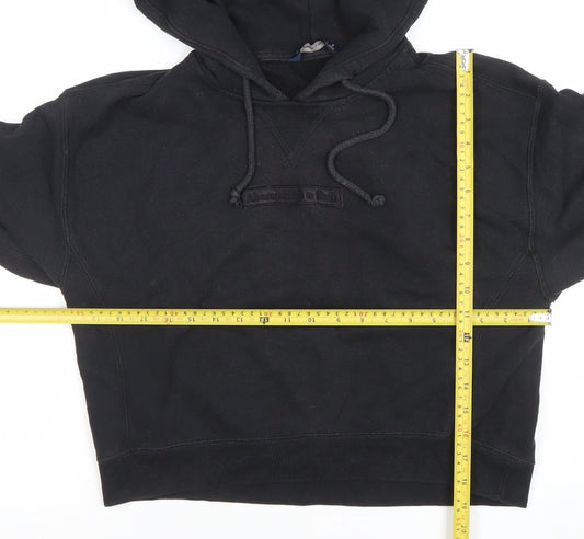 Abercrombie & Fitch Womens Black Small Pullover Hoodie Cotton Blend