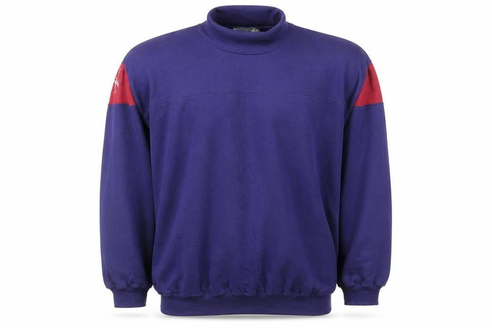 Prescott Active Wear Men's Blue Pullover Sweatshirt L Retro Racing Motif