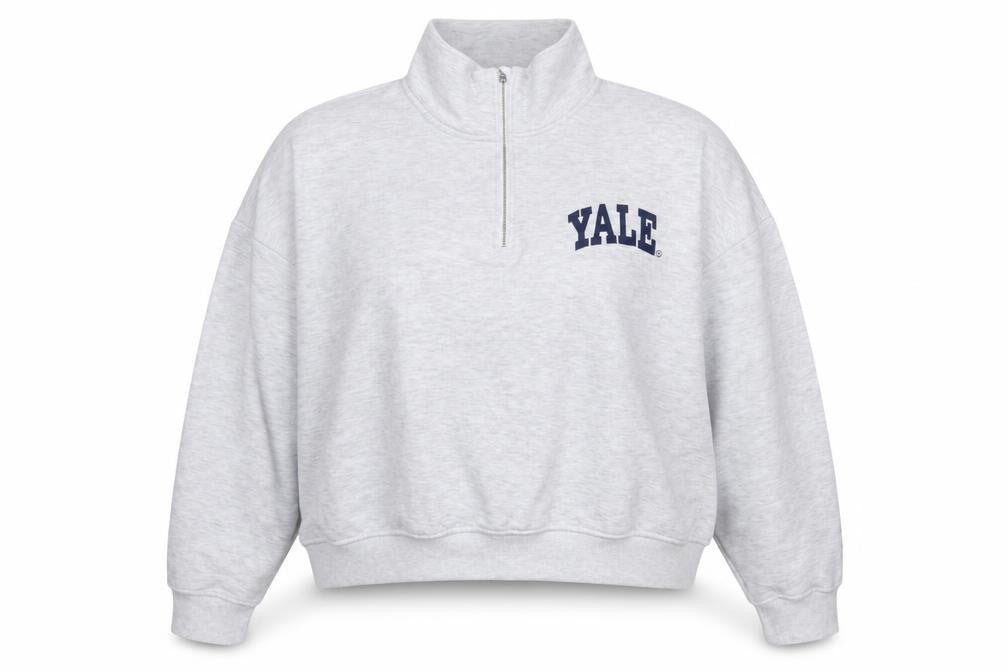 Primark Yale University Grey 1/4 Zip Sweatshirt Women 2XL