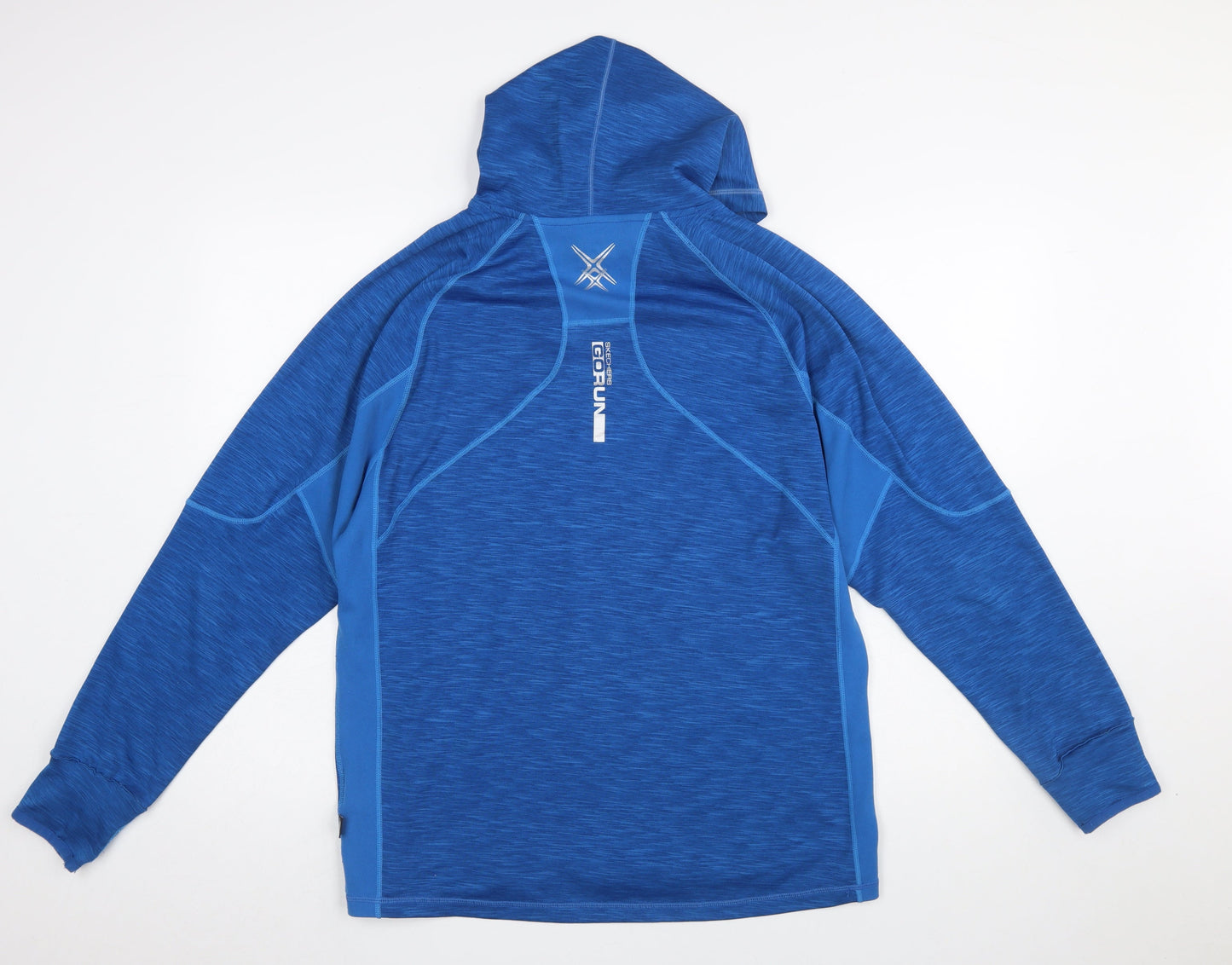 Skechers Performance Blue Polyester Hooded Pullover Hoodie Womens M