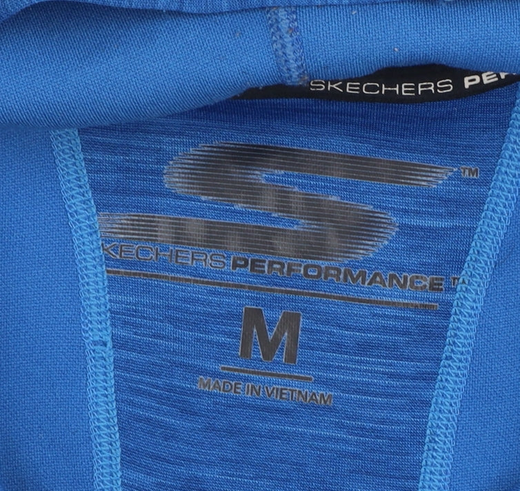 Skechers Performance Blue Polyester Hooded Pullover Hoodie Womens M