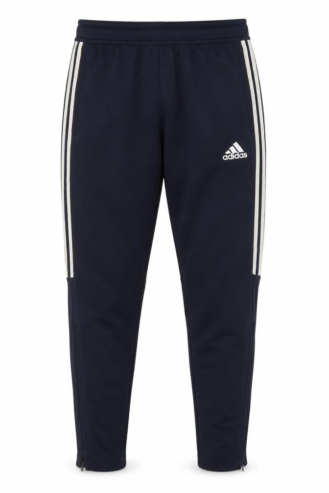 Front view of adidas Men’s Blue Slim Joggers Tapered Fit Medium