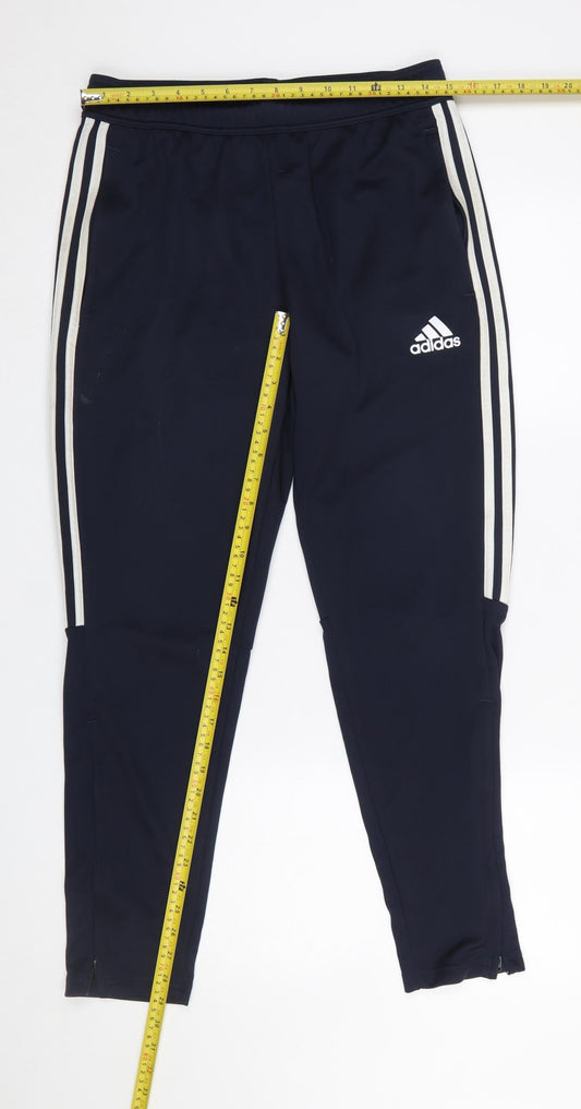 adidas Men’s Blue Slim Joggers Tapered Fit Medium