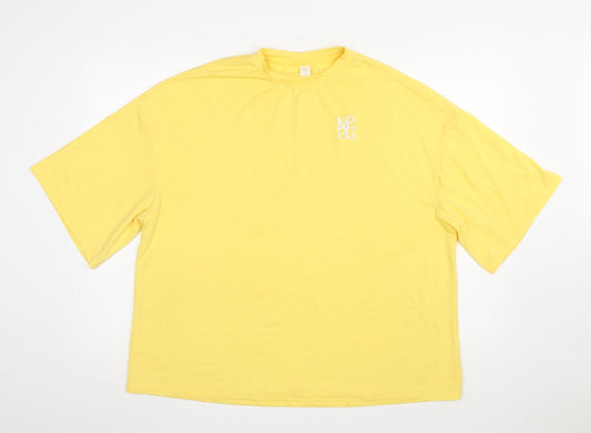 Missguided Women’s Yellow Basic Cotton Relaxed T-Shirt M