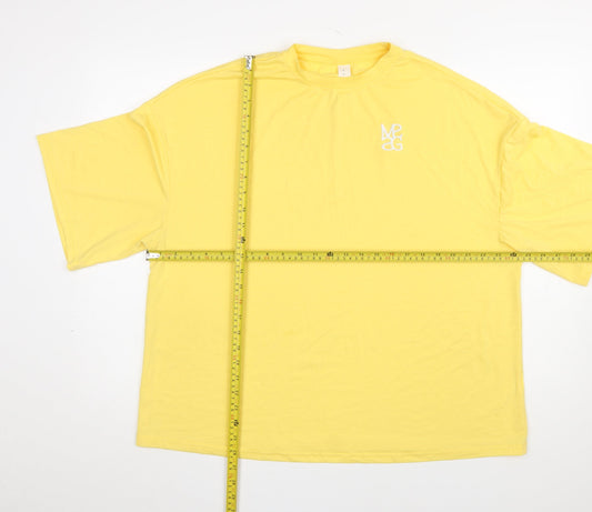 Missguided Women’s Yellow Basic Cotton Relaxed T-Shirt M