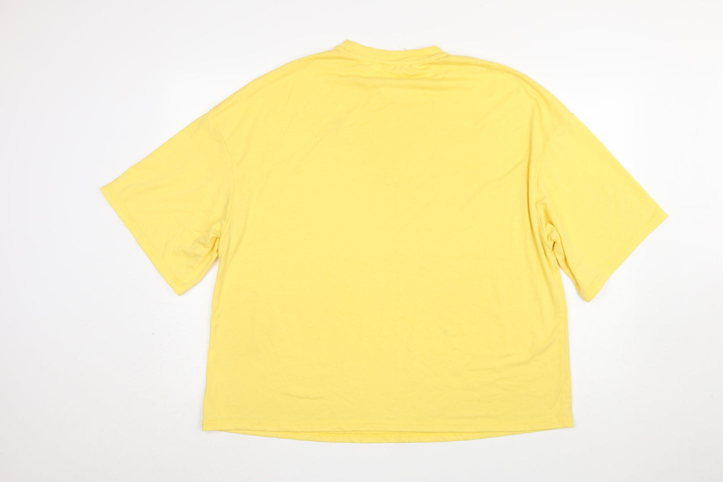 Missguided Women’s Yellow Basic Cotton Relaxed T-Shirt M