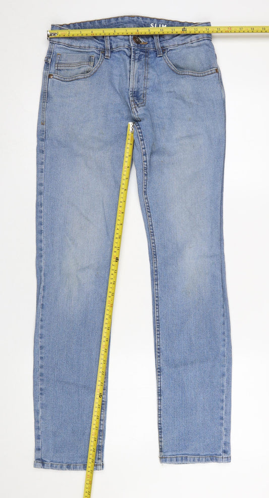 Dunnes Stores Mens Blue Slim Fit Jeans 30in Waist 32in Leg Medium Denim