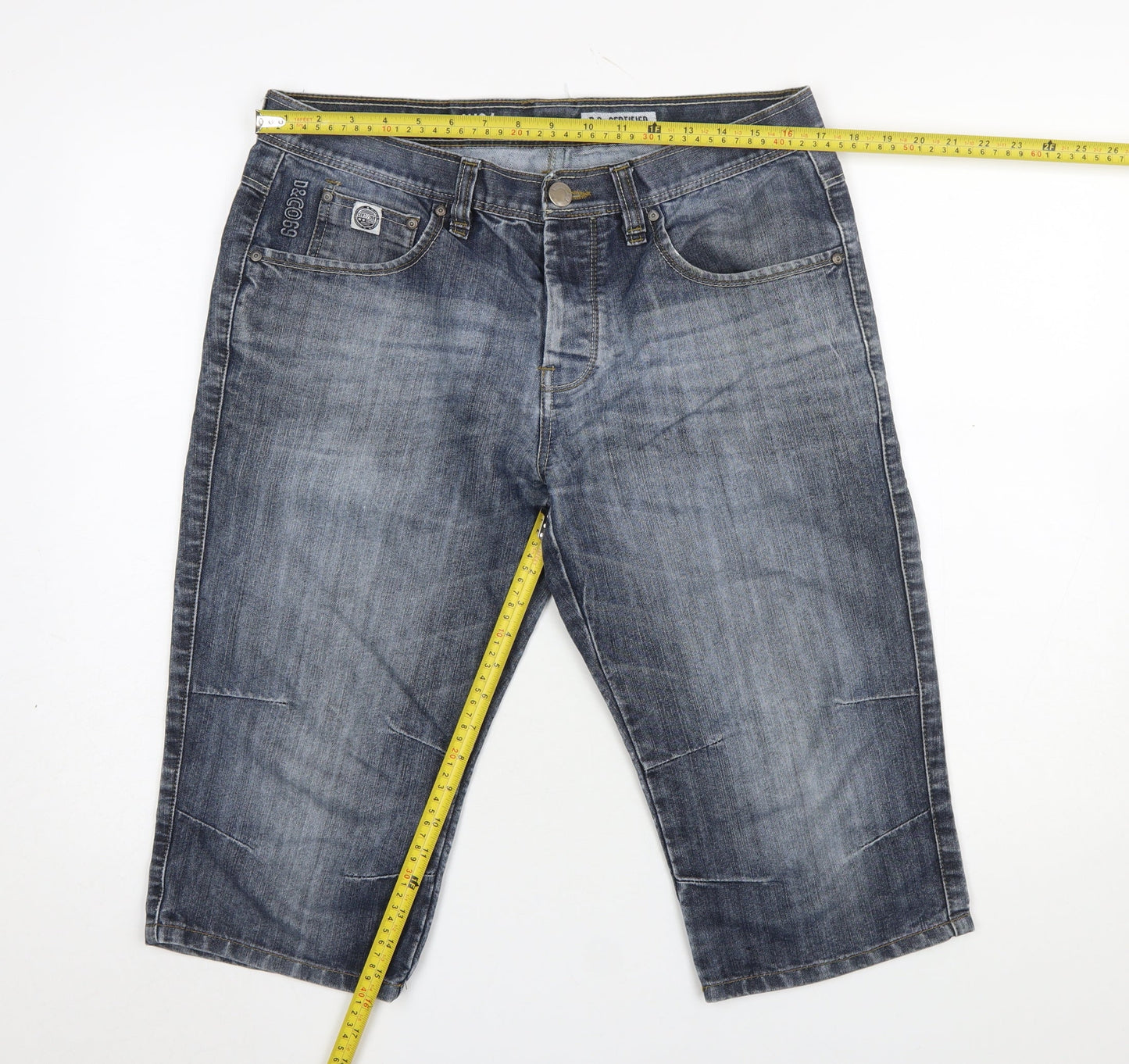 Denim Co Men's Blue Denim 34in Waist Casual Shorts
