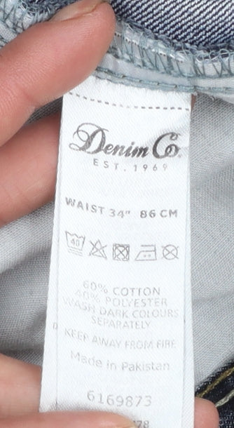 Denim Co Men's Blue Denim 34in Waist Casual Shorts