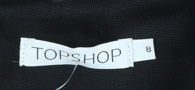 Topshop Women’s Black Size 8 Off Shoulder Pencil Dress