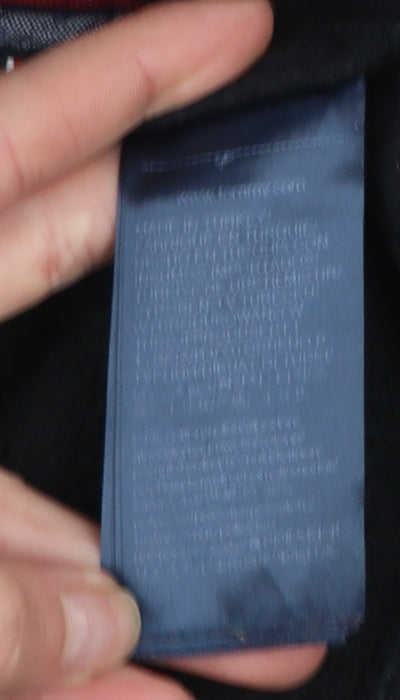 Tommy Hilfiger Men's Black XL Pullover Hoodie Fleece Sweatshirt