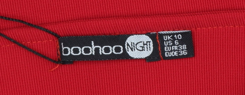 Boohoo Women Red Bodycon Sleeveless Short Dress UK 10 Party Night Out